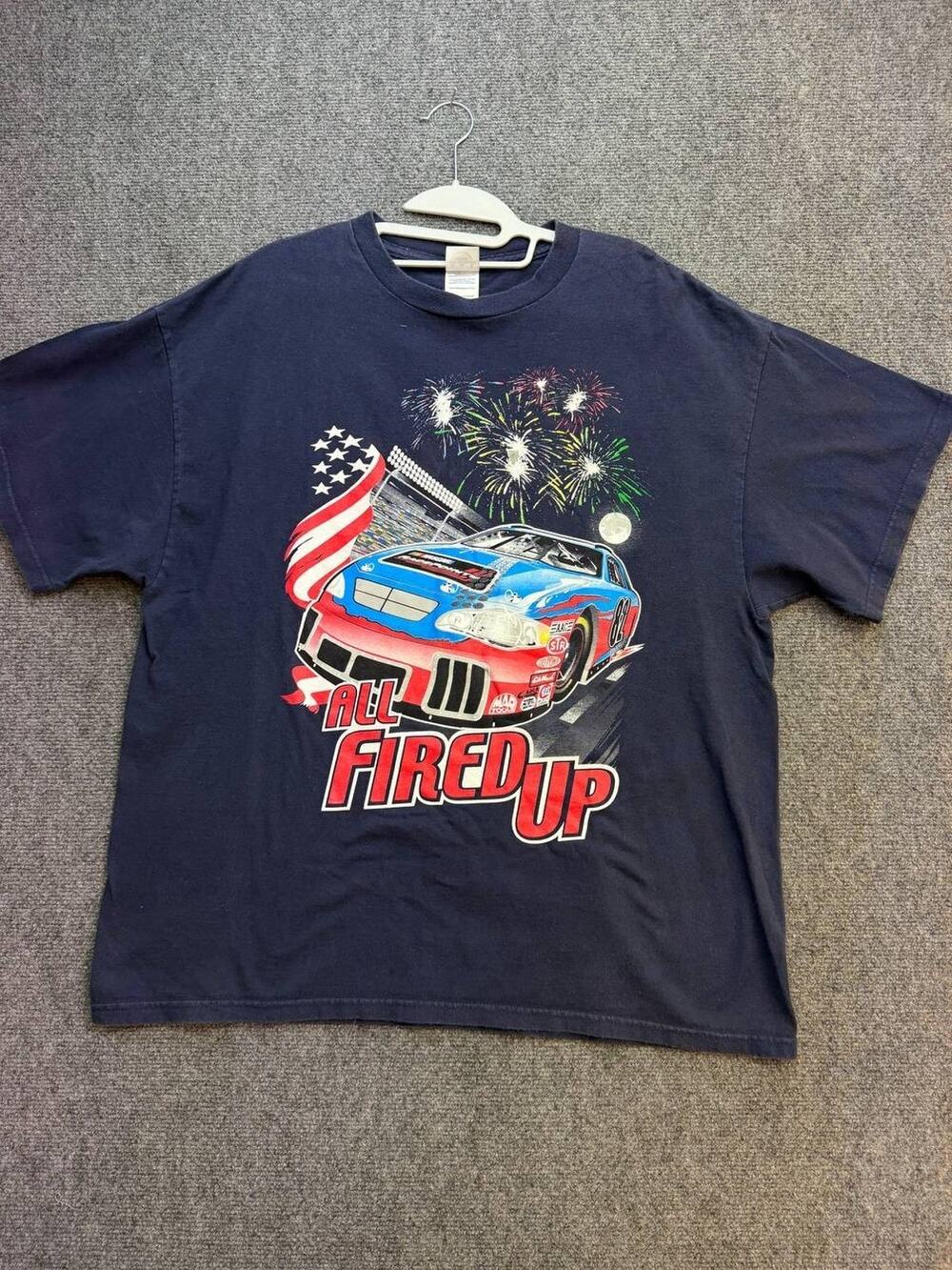 Delta Vintage 2006 NASCAR Nextel Cup All Fired Up Men's XL 2-Sided T-Shirt